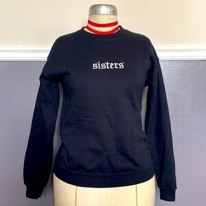 James Charles Sisters Crew Neck Black Sweatshirt XS